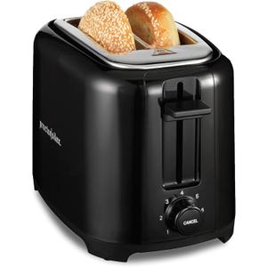 Proctor Silex 2-Slice Toaster with Extra Wide Slots for Bagels, Cool-Touch Walls, Shade Selector, Toast Boost, Auto Shut-off and Cancel Button, Black (22305)