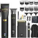 GTS Hair Clippers for Men Professional, Beard Trimmer Kits & Sets, Cordless Mens Hair Trimmer, Electric Shavers, Haircutting Machine with LED Display, for Barber 4 in 1