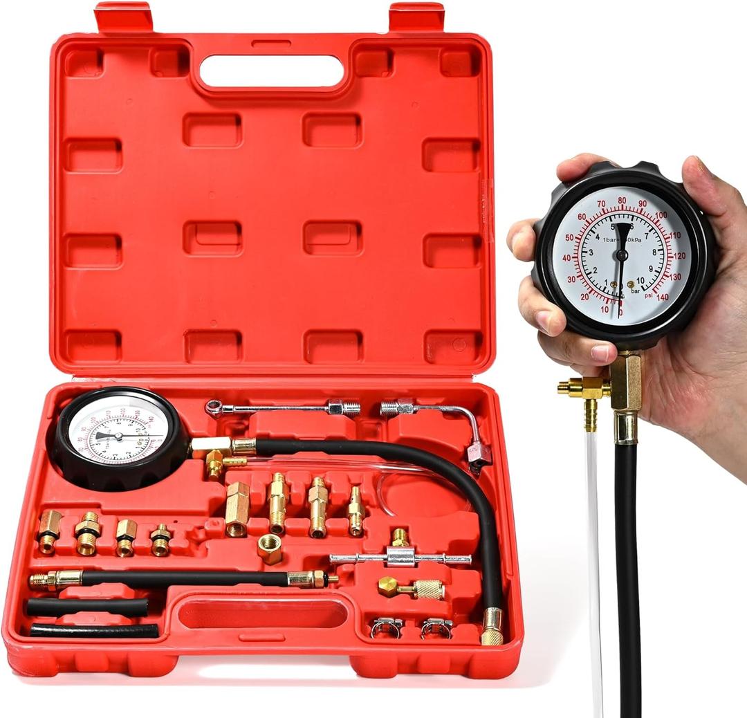 NP Diesel Fuel Pressure Gauge Kit Petrol Fuel Pressure Tester Fuel Injection Pump Diagnostic Tool