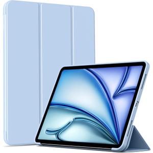 Smart Case for iPad Air 11-inch M3/M2 2025/2024, iPad Air 5th Generation 2022 10.9 Inch/iPad Air 4th Generation 2020, Slim Shockproof Cover Support Touch ID and Auto Wake/Sleep (Light Blue)