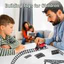 40PCS City Train Tracks, Classic Accessories, Railroad Building Toy Compatible with All Major Brand - 32 Curved, 6 Straight and 2 Intergrated Split