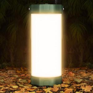 Glocusent Camping Lantern Rechargeable, Up to 80Hrs, 5000mAh 106 LED Lantern with 5 Brightness 3 Modes & SOS, IP68 Waterproof, Max 1200LM, Camping Light for Power Outages Hiking Emergency Hurricane (Green)