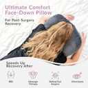 Zomaple Face Down Pillow After Eye Surgery  Memory Foam, Washable Cover, & Ventilated Design  Facedown Pillow for Sleeping, BBL Equipment, Retinal & Vitrectomy Recovery (Grey)