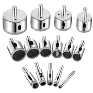 Diamond Drill bits, 15 PCS Diamond Hole Saw Drill Bit Set for Tile Pot, Glass Drill bits for Ceramic Bottles Porcelain Marble Granite Stone
