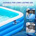Nattork Inflatable Swimming Pool for Kids and Adults- 118" x 68" x 22" Family Full-Sized Blow Up Pools for kids -Thickened Durable Above Ground Swimming Pool Backyard Lawn, Indoor Outdoor Summer Party