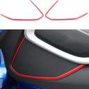Door Interior Trim Cover Decor Audio Speaker Panel Interior Accessories for Chevrolet Camaro 2017-2022 (Red)