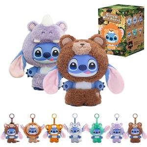 MINISO Disney Stitch Wild Animal Series Vinyl Surprise Box Figure Model Random Design Blind Box Toy Collectible Toy for Home Decor Birthday Gift (Random One Figure)