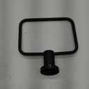 Delta Nicoli (1-Pack) Hand Towel Holder Matte Black Towel Racks for Bathroom Wall Square Towel Ring Holder for Bath Towel Hanger for Kitchen, Bathroom Accessories NIC46-MB