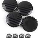 4Pcs for Chevrolet 3.25 in 83mm Black American USA Flag Wheel Center Caps Covers HubCap fit Most 18"&20"&22" Rims for Suburban Silverado Tahoe & GMC Sierra Yukon Denali 22837060 9596403 (Black)