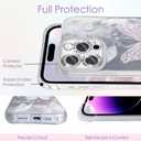 Case for iPhone 15 Pro, Built-in Glitter Camera Lens Cover, Shiny Silver Colorful Butterfly Design for Women Girls, Cute Slim Soft TPU Edge Shockproof Protective Phone Cases 6.1 Inch