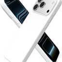 ORNARTO Compatible with iPhone 17 Pro Max Case 6.9", Slim Liquid Silicone 3 Layers Soft Gel Rubber Shockproof Protective Cover with Anti-Scratch Microfiber Lining-White