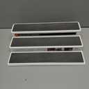 Copco 3-Tier Non-Skid Spice Rack Organizer for Kitchen Cabinet or Pantry, 15-Inch Tiered Shelf, White/Gray, Slip-Resistant Design for Jars and Bottles