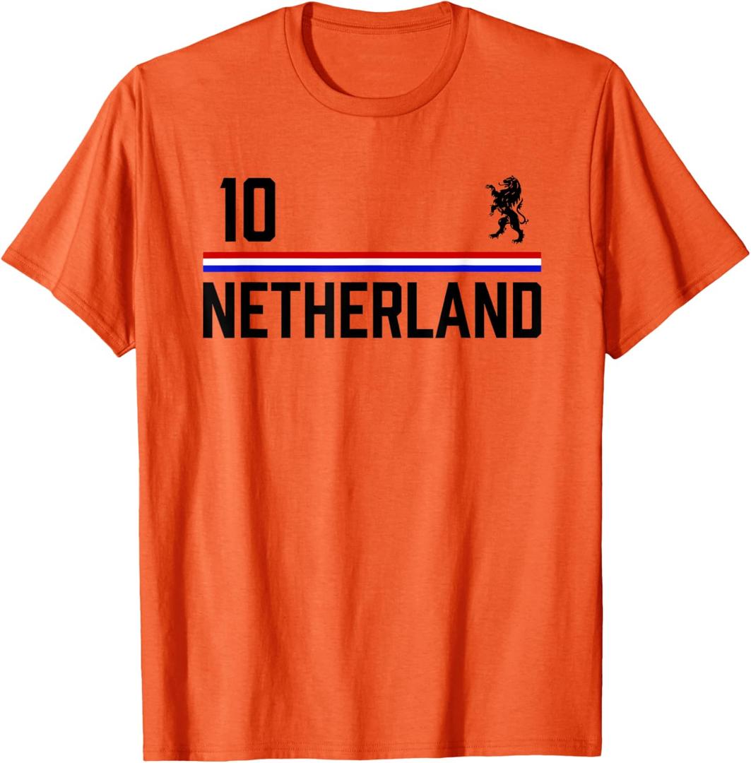 Netherlands Soccer Jersey, Oranje Football Holland T-Shirt (Orange, M)