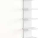 Fun Memories 5 Tier Wall Shelf Unit, White Floating Shelves for Storage - Vertical Column Tower Design, Lack Wall Shelf Space Saving Organizer for Bedroom, Living Room, Home Decor (5 Tier - Standard - 1P | 31"Height)