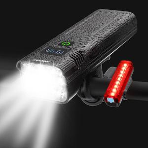 Bike Lights,Bike Light for Night Riding,10000Lumen LED Bike Headlight,Rechargeable Bike Headlight,Bright Bike Lights Front and Back with High Beam&Low Beam Light,Free Taillights (BLACK 8 LED)