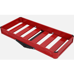 Rockland Aluminum Hitch Cargo Carrier 500 Lbs. Capacity, 49” x 22.5” x 4”, Trailer Hitch Mount for RV's, Trucks, SUV's, Vans, Cars with 2" Hitch Receiver (Red)