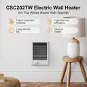CSC202TW Electric Wall Heater Complete Unit with Thermostat, 2000 Watt 6825BUT, 240 Volt, Part 67507, White