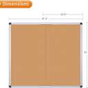 VIZ-PRO Large Cork Bulletin Board/Foldable Noticeboard, 48 X 48 Inches, Silver Aluminium Frame