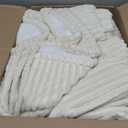 Electric Heated Blanket Queen Size 84" x 90" | 6 Heating Levels & 8h Auto Timer | Full Body Fast Heating and Ultra Soft Flannel, Machine Washable Bed Sofa Home Office Use, Beige