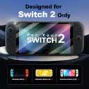 Tempered Glass Screen Protector Compatible with Nintendo Switch 2 2025, Switch 2 Accessories with Auto-Alignment OneTouch System, Bubble Free, 9H Hardness Anti-Scratch, Anti-Fingerprint, Transparent HD Clear[2 Pack]