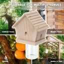 GRTRE 2 Pack Wood Carpenter Bee Trap for Outside - Best Bee Trap - Wood Boring Bee Trap- Nature Chalet Style Carpenter Bee Traps Outdoor Hanging - Insect Traps Removes Carpenter bee