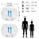 2PCS Human Hamster Ball, 5Ft Bumper Balls, Sumo Balls for Adults, Zorb Ball for Children, Inflatable Human Bubble for Battle Time, Bubble Soccer