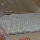 HomePop Malmo 36" Storage Bench - Tan Geometric Pattern, 16"D x 36"W x 17.5"H