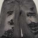 Baggy Jeans for Women Men Ripped Straight Leg Pants High Waisted Distressed Jeans Y2K Grunge Summer Clothes. (Small, Black3)