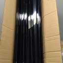 Fulmoon 100 Pcs 27 x 1.26 Inch Wire Shelf Label Holder Strip Price Tag Black Back Plastic Label Holder with Clear PVC Cover Black Back for Refrigeration Cases Cooler Shelf