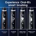 Oral-B iO Deep Clean + Protect Rechargeable Electric Toothbrush, Black, iO Series 7, 2 Replacement Brush Heads, Charging Travel Case