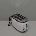 Mueller Retro Toaster 2 Slice with 7 Browning Levels and 3 Functions: Reheat, Defrost & Cancel, Stainless Steel Features, Removable Crumb Tray, Under Base Cord Storage, White