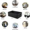Long Gray Storage Baskets Narrow Storage Basket Organizer Storage Bins for Small Toys Keys Make Up Hair Cosmetic Drawer Home Decor Storage Basket Decorative Storage Bin