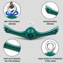 YAMIPROBI Swing Spins Set: 360 Handle Twist-Spin Flips Toy - Slackline Attachments Activate Play Powers - Accessories for Kids' Playground and Backyard Fun, Green