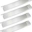 Hisencn Grill Heat Plates for Kitchen Aid 720-0733A, 720-0745, 720-0745B 740-0781, Stainless Steel Heat Shield Burner Cover Grill Replacement Parts for Monument 35633 17842 4 Burner Gas Grill