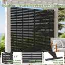 Privacy Screen Outdoor 72" Hx47 W Freestanding Privacy Panel with Stand, HDPE Decorative Privacy Fence with Louver Pattern, Patio Divider Screen, Privacy Screens for Outside,Balcony