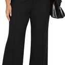 Plus Size Women's Wide Leg Dress Pants - Slacks for Business Casual, Work Clothes for Office, Size XXL-Plus