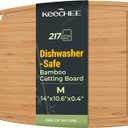 Keechee Dishwasher Safe Bamboo Cutting Board, Lightweight & Durable Wood Cutting Board, Reversible with Juice Groove, Easy to Store & Clean, Ideal Kitchen Gift for Home Cooks (14"L x 10.6"W)