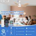 52" Ceiling Fans with Lights and Remote/App Control