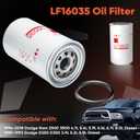 LF16035 Oil Filter, 3-PCS Oil Filter Compatible with 1994-2018 Dodge Ram 2500 3500 Diesel Cummins Engine, 1989-1993 Dodge D250 D350 Diesel Cummins Engine - DBL7349 BT7349 LF9028 LF3552 P550722