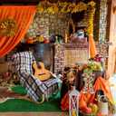 Large Fall Bows for Wreath, Thanksgiving Wreath Bows Green Natural Burlap Bow Autumn Maple Leafs Football Craft Bow Holiday Farmhouse Tree Bows for Front Door Fall Thanksgiving Decorations