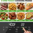 NutriChef 8.5 Quart Family Size Double Glass Basket Air Fryer | 8-in-1 Preset Dual Cook Modes | Glass Fry Bowls for Best Cooking | Cook Steak, Fries & More | Adjustable Temperature & Timer | White, 8.5QT