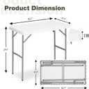 2.7ft Rectangular Folding Table for All-Occasion, Foldable Table with HDPE Tabletop and Steel Legs, Durable and Stable Small Folding Table, Perfect for Camping, Picnic, Party, Indoor & Outdoor