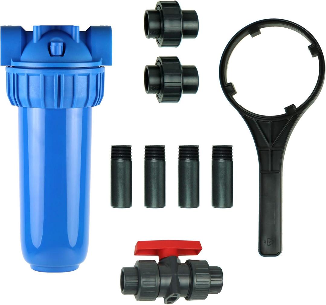 Aquasana Rhino Whole House Water Filter System Installation Kit with 3/4" Fittings and 10" Pre-Filter