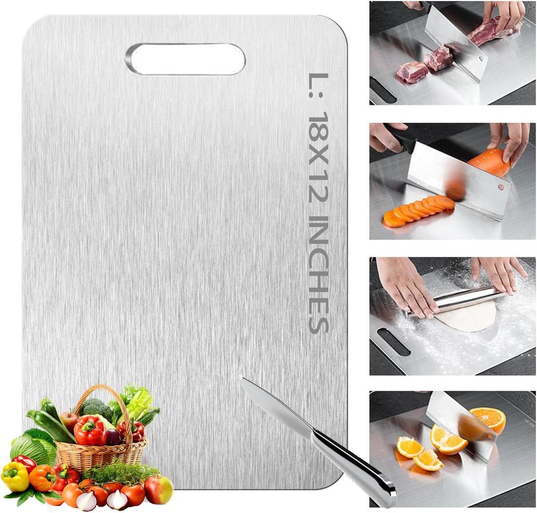Titanium Cutting Board - Titanium Chopping Mat, Non Stick, Easy to Clean (11.81 * 17.91in)
