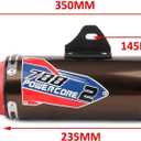 JFG RACING Dirt Bike Slip On Exhaust,Motorcycle Muffler Pipe Full Kit for CRF150F CRF230F 2003-2017/TAO TAO TBR7/HAWK 250-Red
