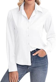 Siliteelon Plus Size Blouse Top White, 5X