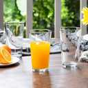 Drinking Glasses - Set of 9-16oz. Margarita Glass Cups - Dishwasher Safe Cocktail Clear Heavy Base Tall Beer Glasses, Water Glasses, Bar Glass, Wine, Juice, Iced Tea