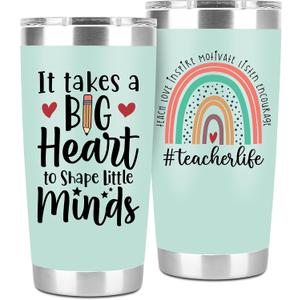 Teacher Tumbler Gifts For Women, Teacher Appreciation Week Gifts from Students, Back To School, Retirement, Christmas Gift Ideas, 20 Oz Tumbler Cup