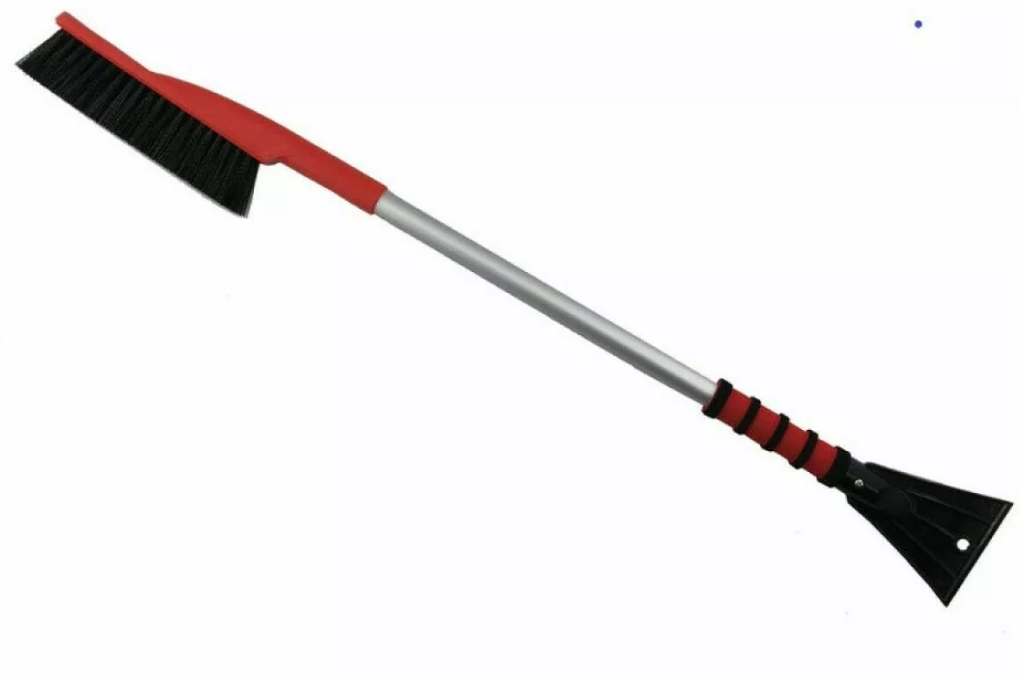 Auto Drive Winter Driving Snow Brush 35" Length Aluminum HandleRed