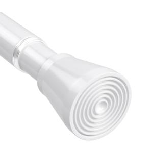 White Shower Curtain Rod 45 to 77 Inch,Shower Rods for Bathroom,Spring Tension Curtain Rod No Drilling for Windows Doors Closet Kitchen Wardrobe